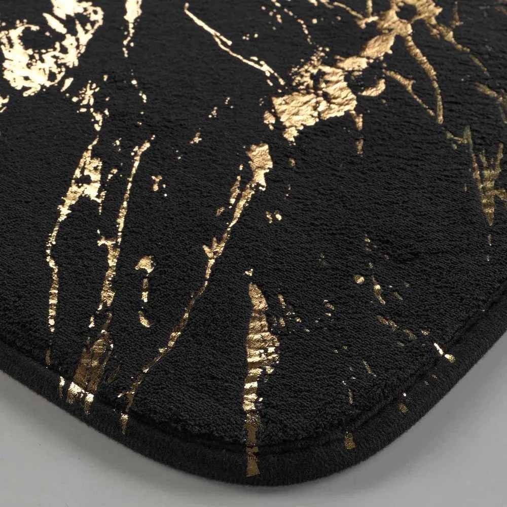 Covoraș de baie negru-auriu 45x45 cm Aquamarbre – douceur d'intérieur