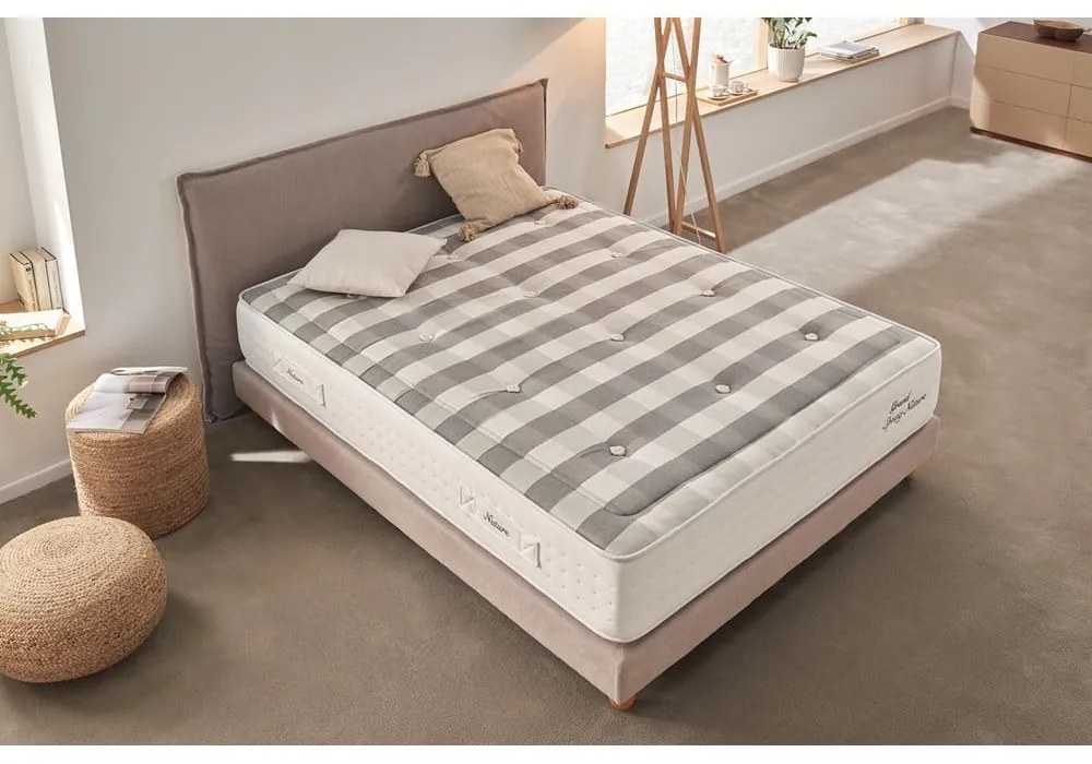 Saltea mediu-fermă cu arcuri termoregulatoare 80x200 cm Grand Spring Nature – Moonia