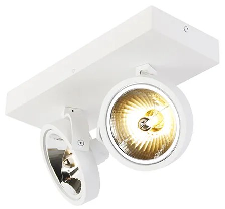 Spotlight de design alb reglabil cu 2 lumini - Go