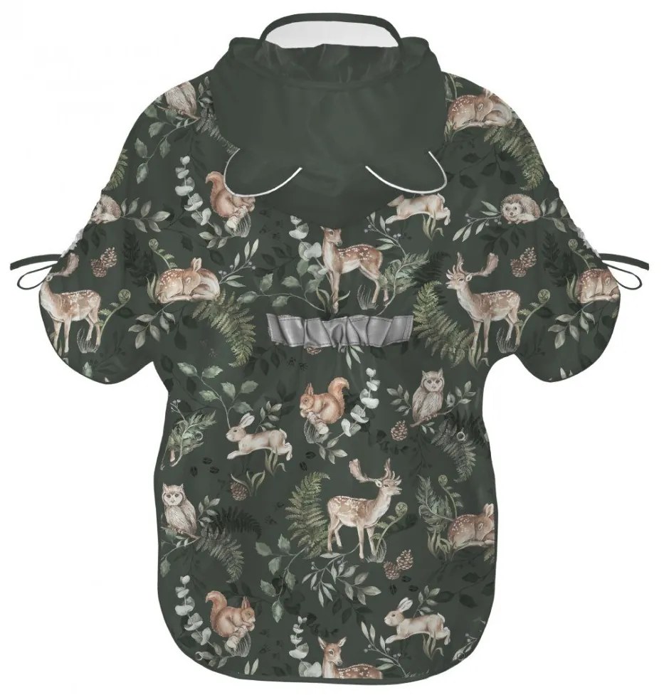 Pelerina de Ploaie pentru Copii, Poncho pentru ploaie 1,5-8 ani ,   Animals Garden Dark