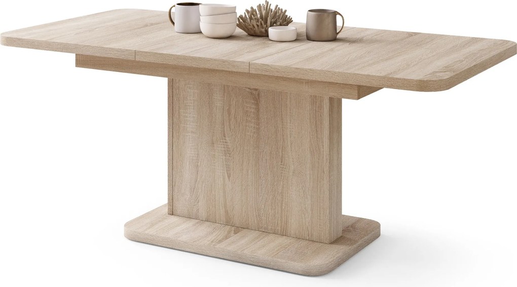 Mazzoni ASTON MINI-Z Stejar Sonoma - MĂSUȚĂ DE CAFEA MODERNĂ EXTENSIBILĂ REGLABILĂ PE ÎNĂLȚIME MASĂ TRANSFORMABILĂ