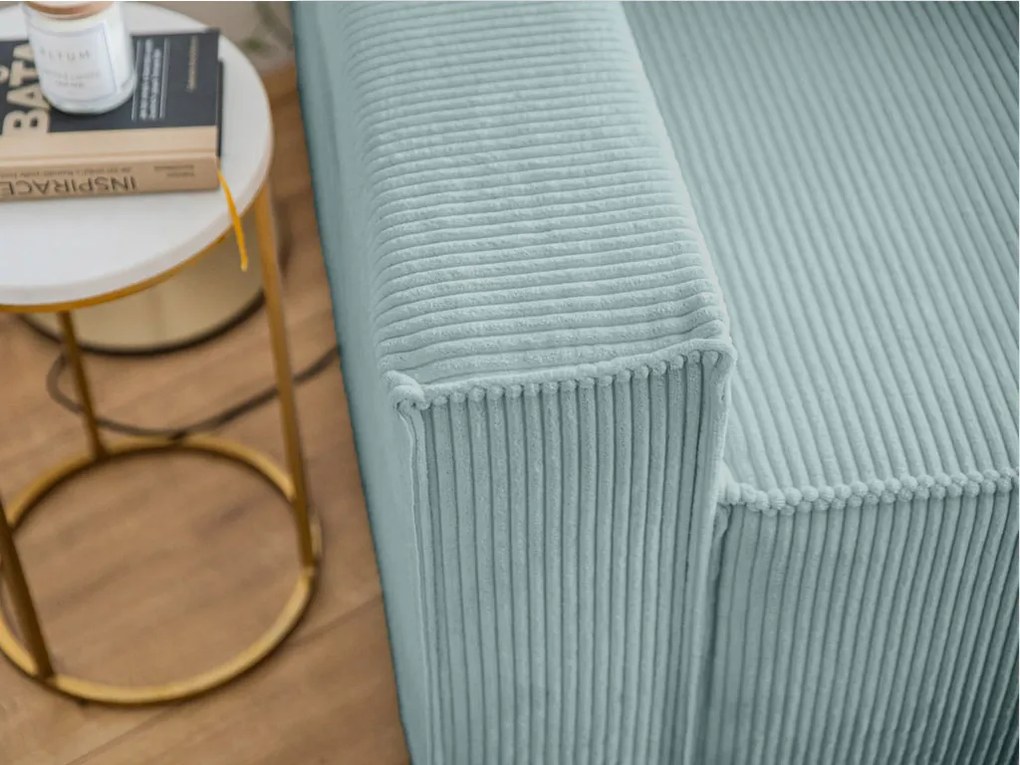 Fotoliu cu taburet SMART SET, albastru deschis