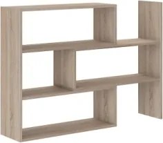 Biblioteca extensibila, 72.5-125x83 cm, Kari, ADRK Furniture (Culoare: Natural / Natural)