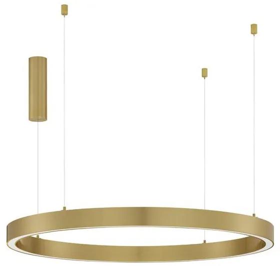 Lustra LED suspendata design circular STING Bronz 100cm