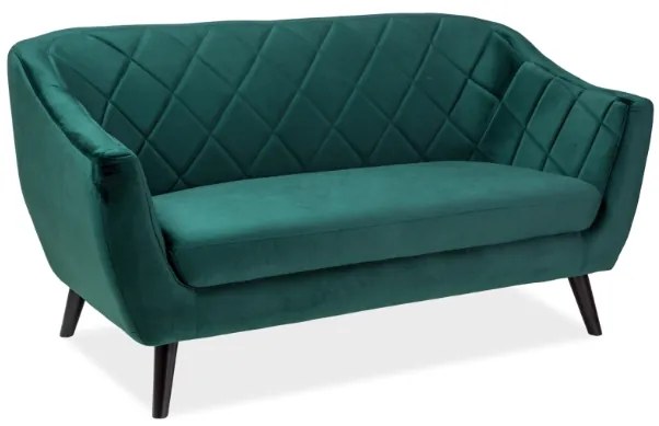 Canapea Fixa Molly Velvet 2 Verde