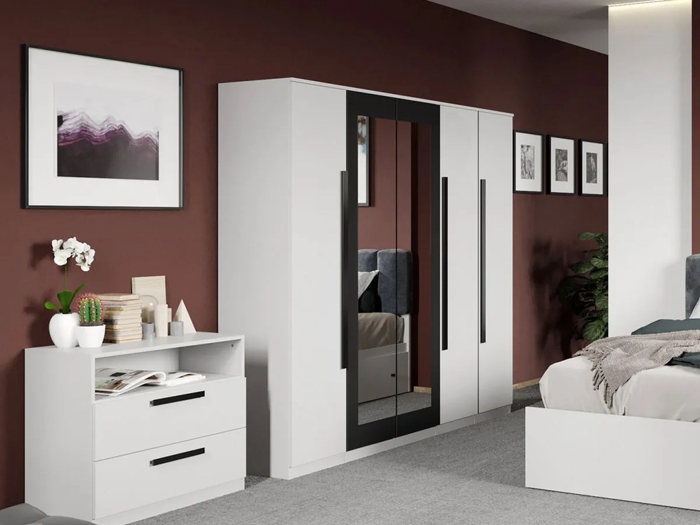 Set mobila dormitor complet Alb Nude C14