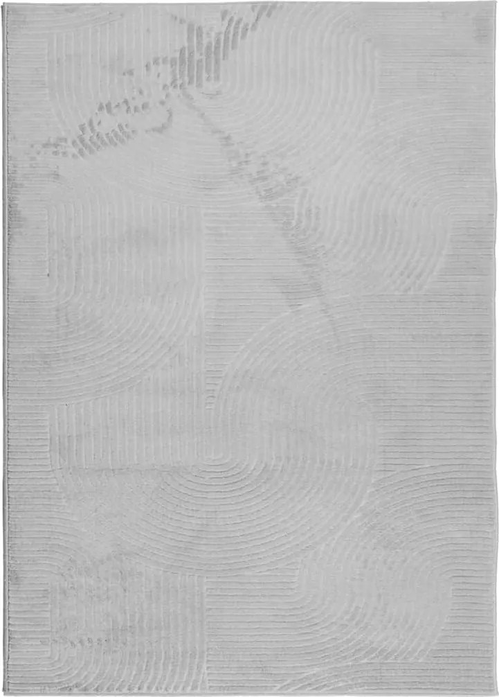 vidaXL Covor IZA aspect scandinav, cu fire scurte, gri, 240x340 cm