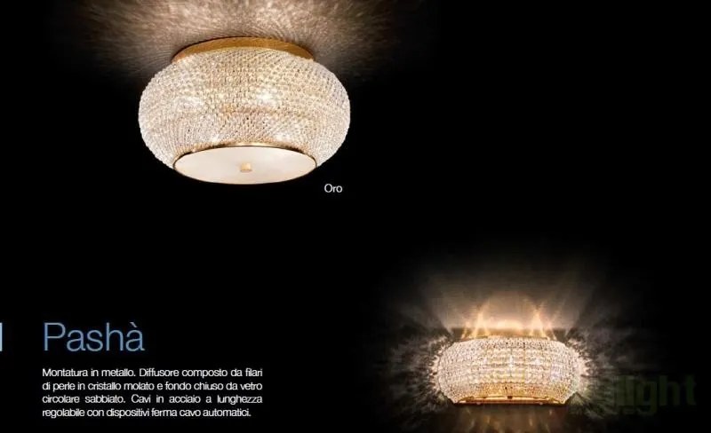 Plafonier modern diametru 40cm, Pasha PL6 Oro 100807