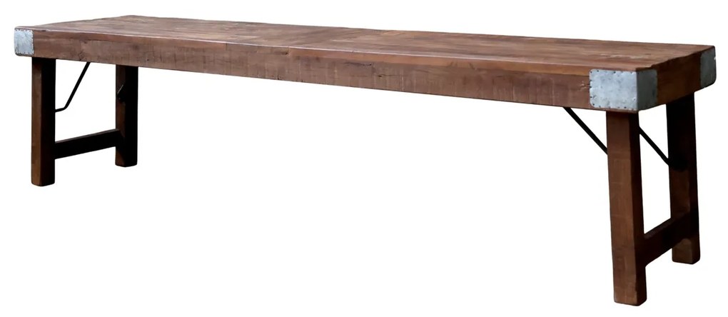 Banca din lemn, cu aspect rustic, Grimaud - Uno