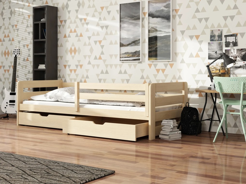 Pat pentru copii 90 x 190 cm Erin (cu somieră și sp. depozitare) (Pin). Promo -10%. 1012868