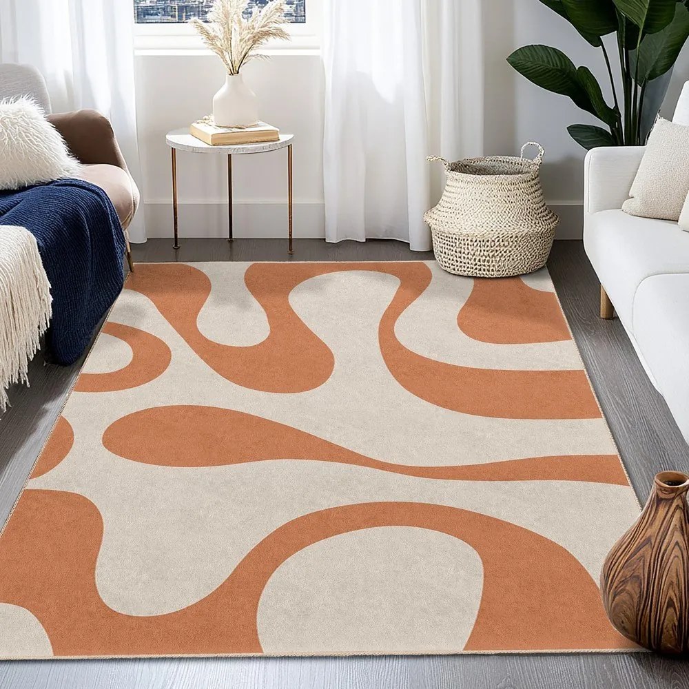 Covor tip traversă portocaliu lavabil 60x230 cm Caramel Latte – Mila Home