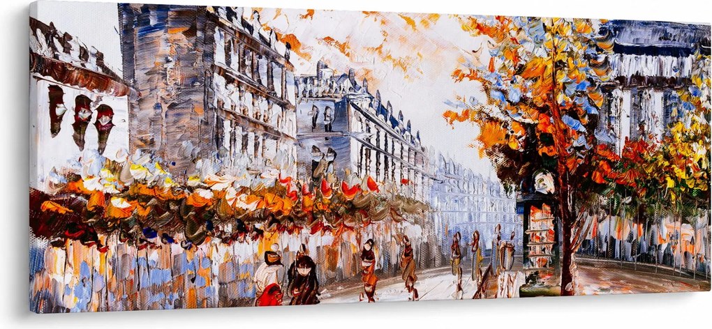 Tablou - Viața în oraș (120x50 cm)