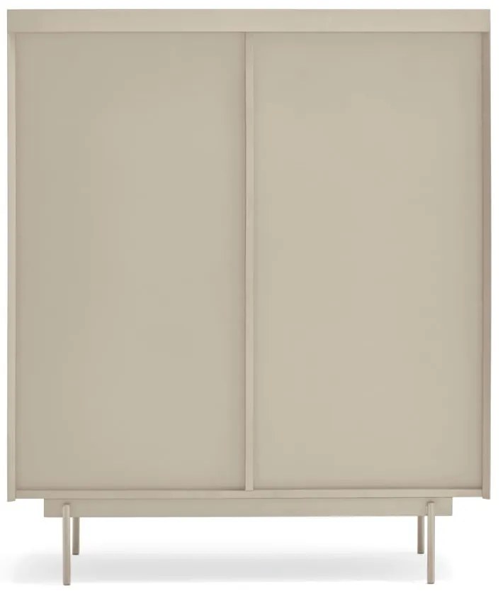 Comodă bej-natural înaltă cu aspect de lemn de stejar 100x120 cm Otto – Teulat