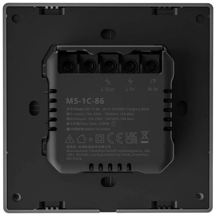 Intrerupator de Perete Smart WiFi Sonoff M5 1C (1 canal)