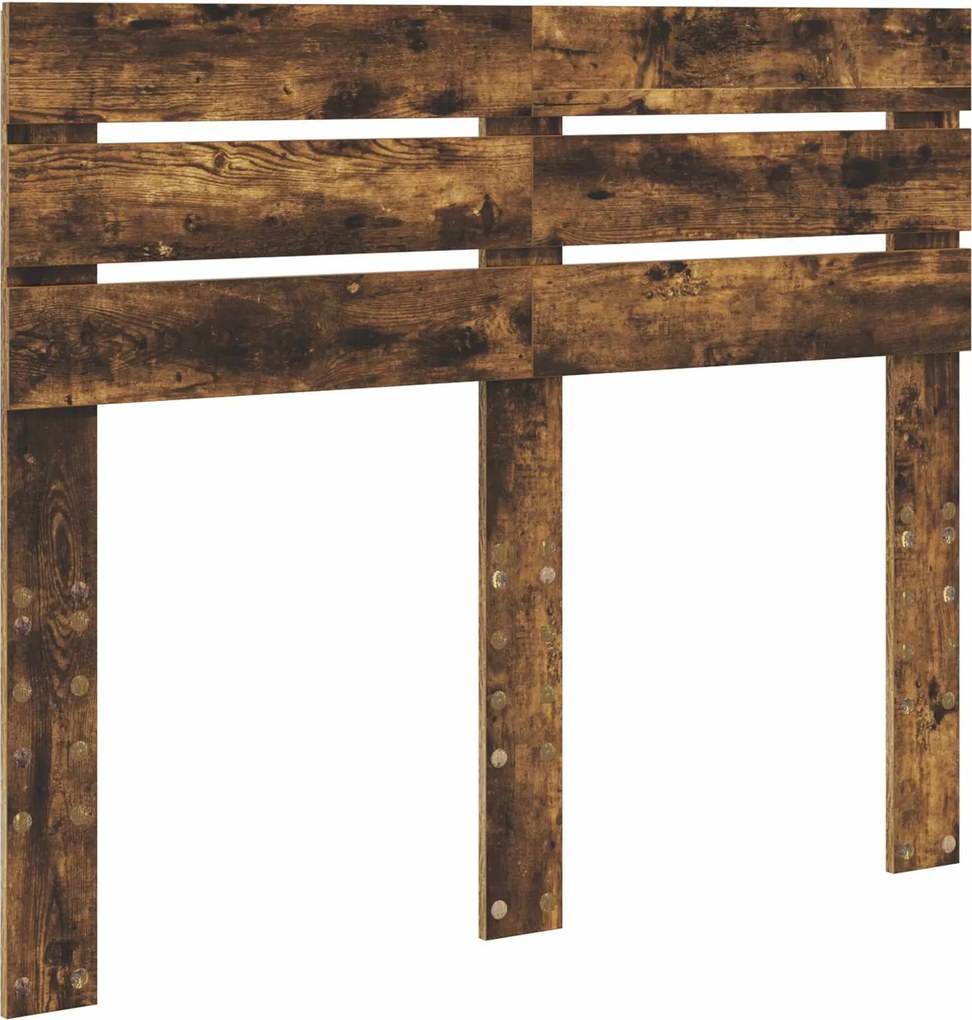 vidaXL Tăblie cap Stejar fumuriu 120 cm Lemn compozit