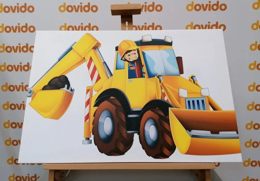 Tablou excavator pentru copii