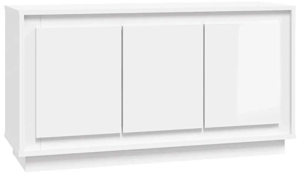 831887 vidaXL Servantă, alb extralucios, 102x35x55 cm, lemn prelucrat