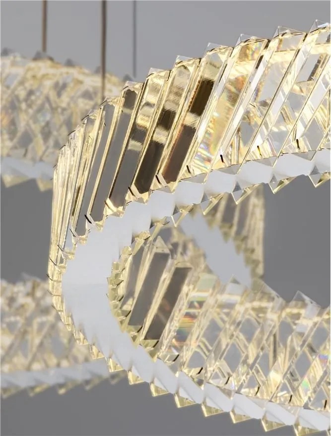 Lustra suspendata LED, cristale sticla ARIETTA