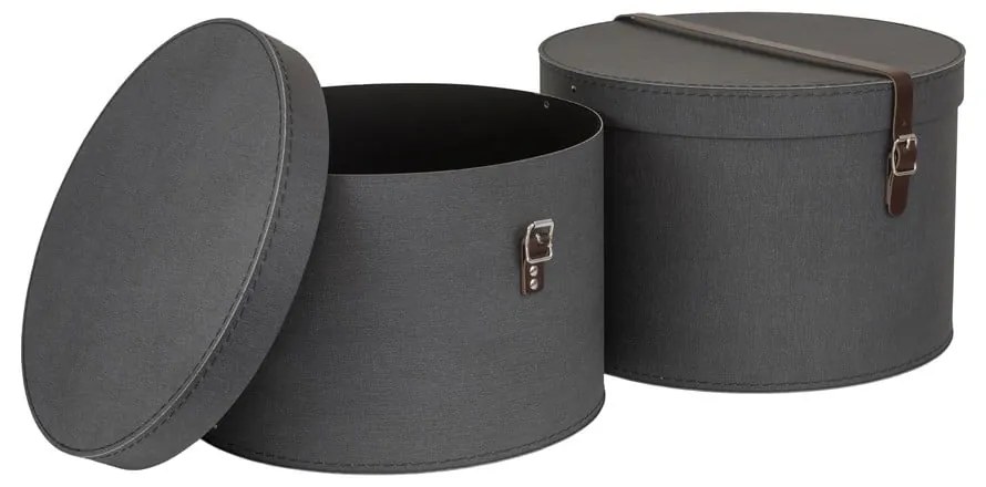 Set 2 cutii Bigso Box of Sweden Rut, negru
