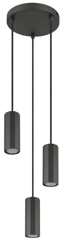 Lustra suspendata stil minimalist JAMES 3L gri