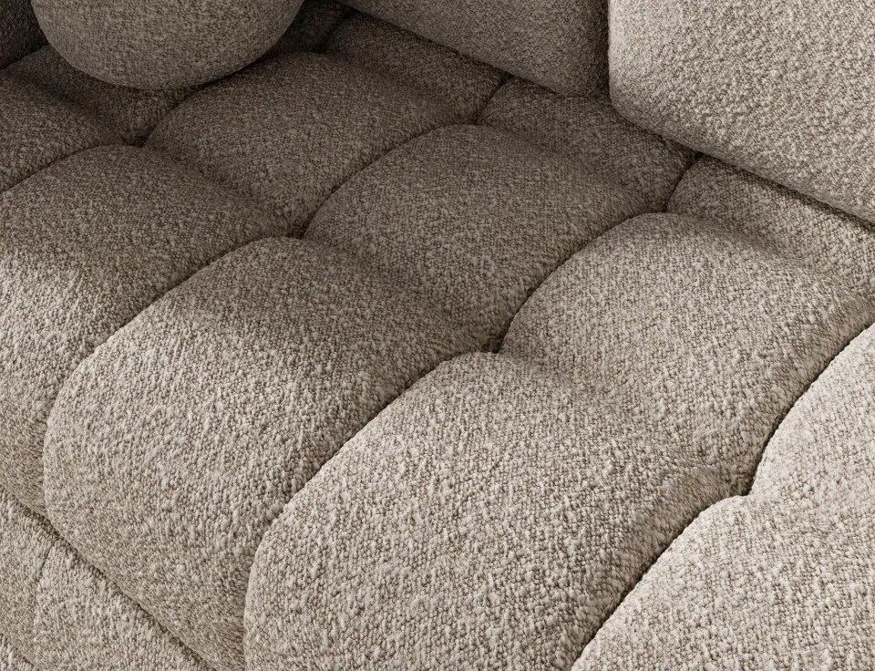 Canapea Kastol , beige bouclé extensibil, 137x71x74 cm – Royal 18