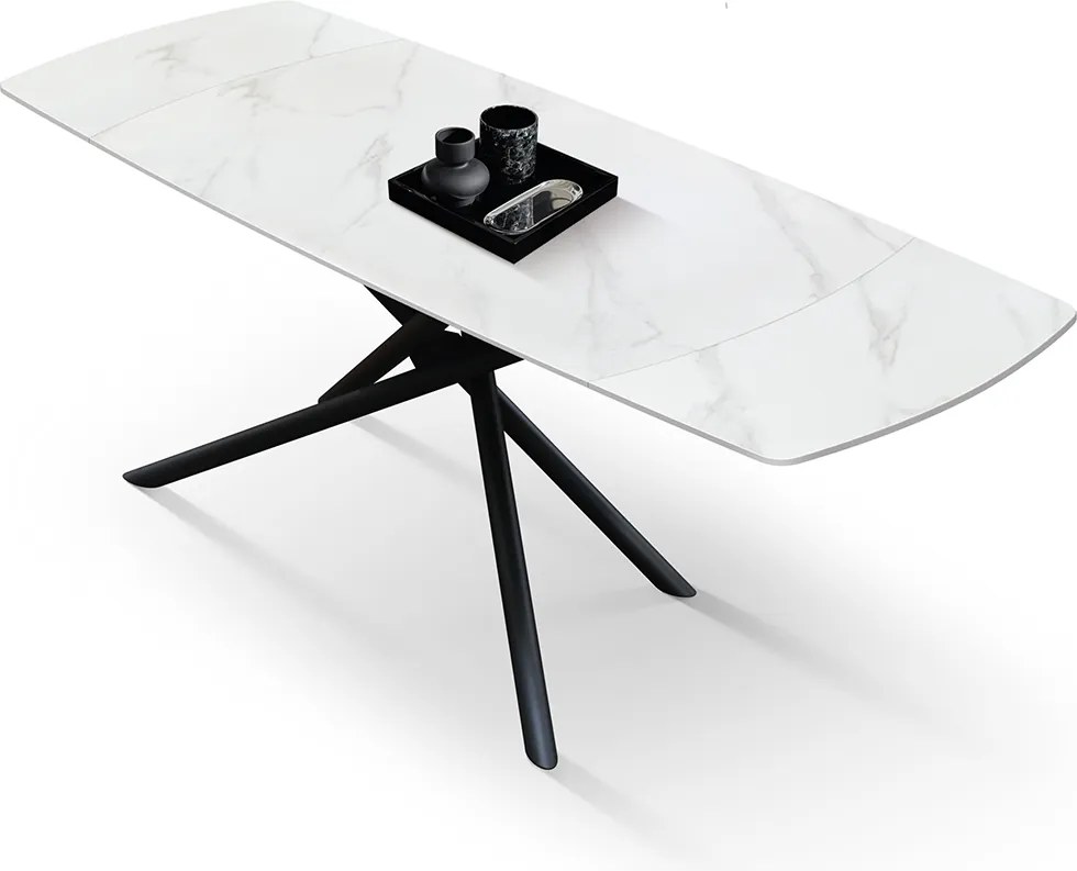 Masa ceramica extensibila Sahara Statuario 160 cm /90 cm /75 cm