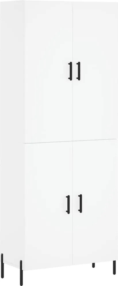vidaXL Dulap înalt, alb, 69,5x34x180 cm, lemn compozit