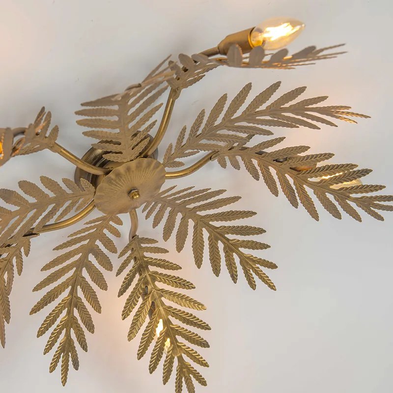 Plafoniera vintage aurie 70 cm 5 lumini - Botanica