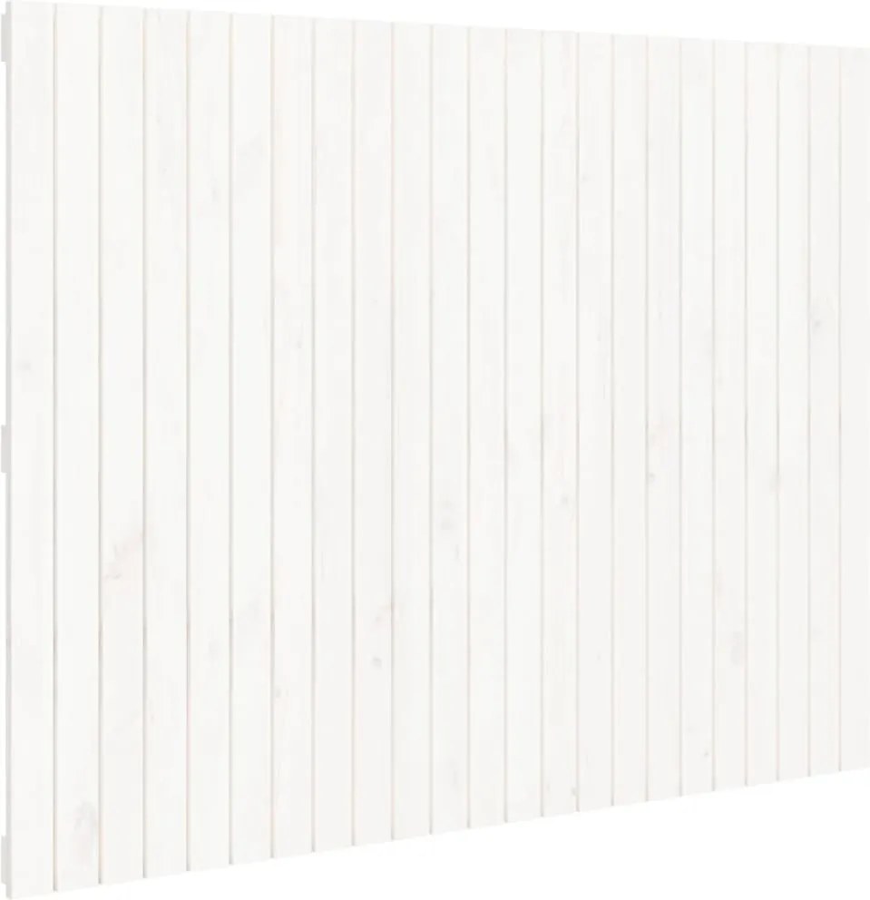 vidaXL Tăblie de pat pentru perete, alb, 146,5x3x110 cm lemn masiv pin