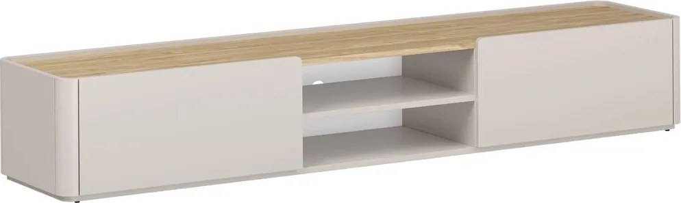 Comodă TV cu sertar Elivo 220 cm - cașmir / stejar uleiat