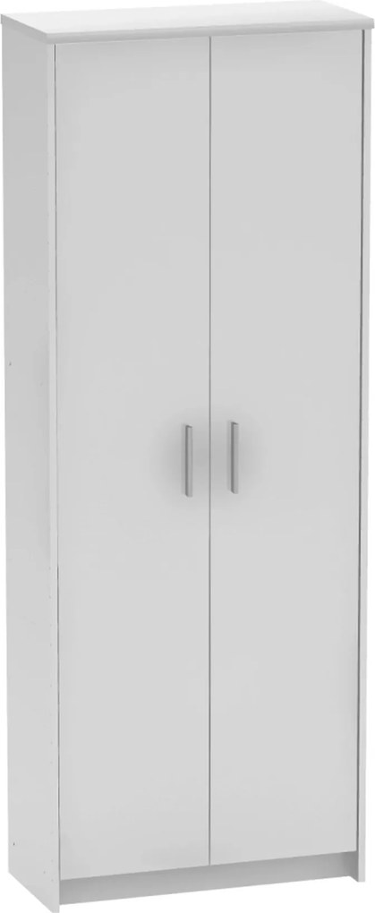 Dulap JOHAN 2 NEW 05, alb, DTD laminat, cu 2 usi, 73x34x186 cm