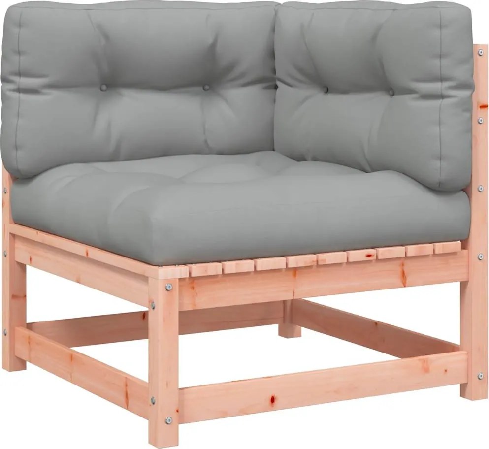 vidaXL Canapea colțar de grădină, cu perne, lemn masiv douglas