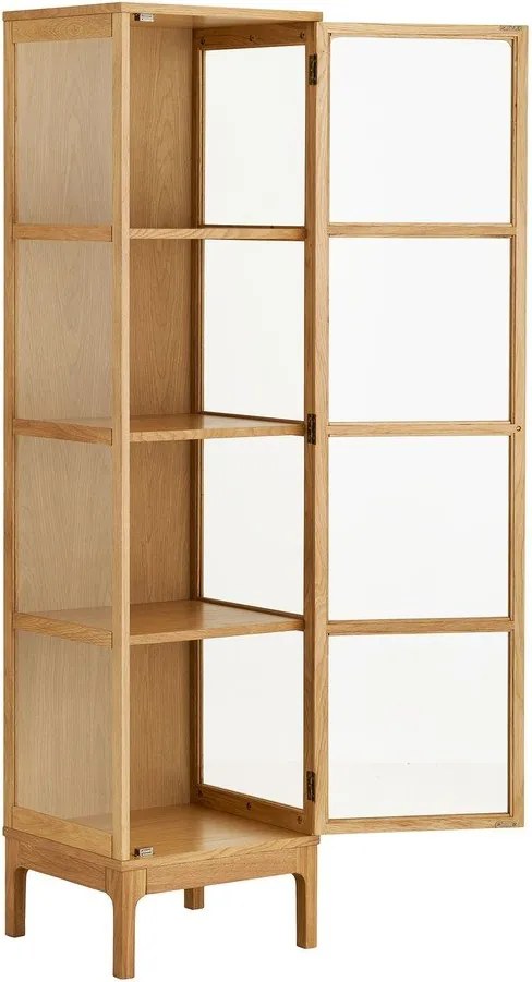Vitrină în culoare naturală 47x180x40 cm Zamora – House Nordic