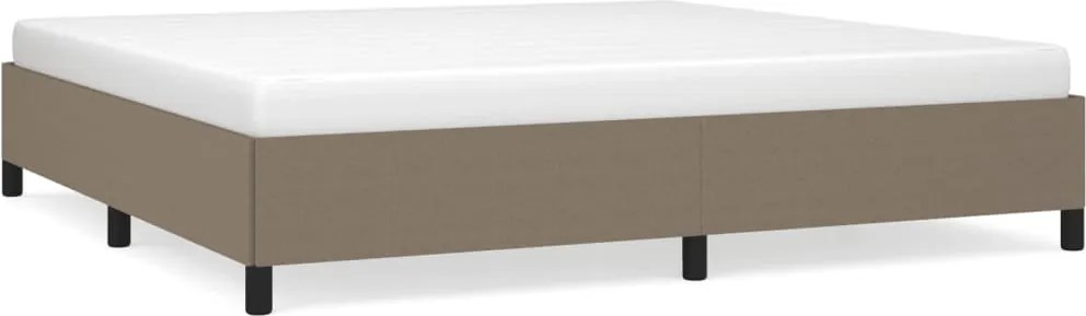 vidaXL Cadru de pat fără saltea, gri taupe, 200x200 cm, textil