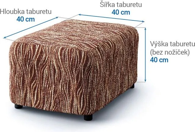 Gaico Huse bielastice UNIVERSO NOU dungi maro taburet (40 x 40 x 40 cm)