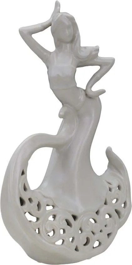 Statuetă Minerva, 35x23.5x10.5 cm, portelan, alb