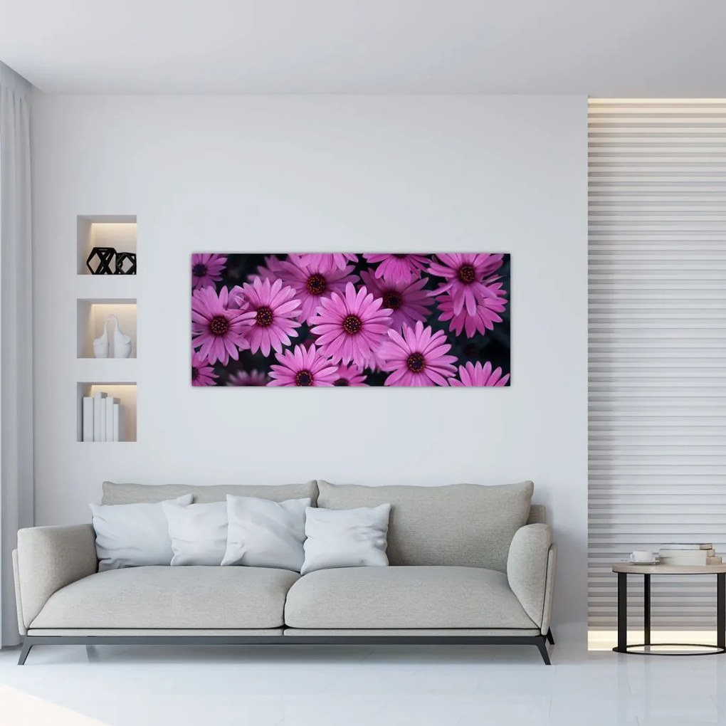 Tablou cu florile roz (120x50 cm)