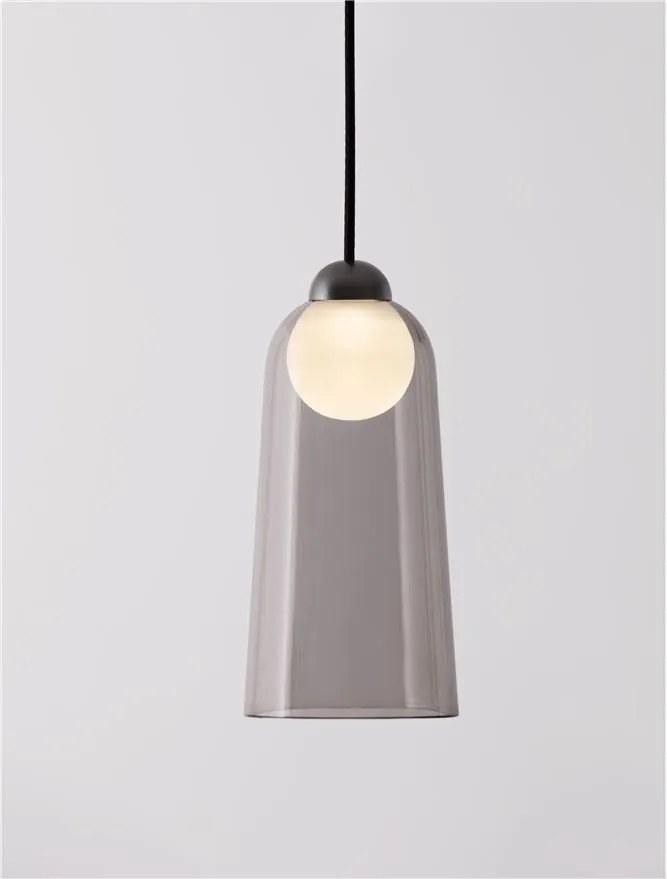 Pendul LED modern, Metal, Negru, Acrilic, DIONE