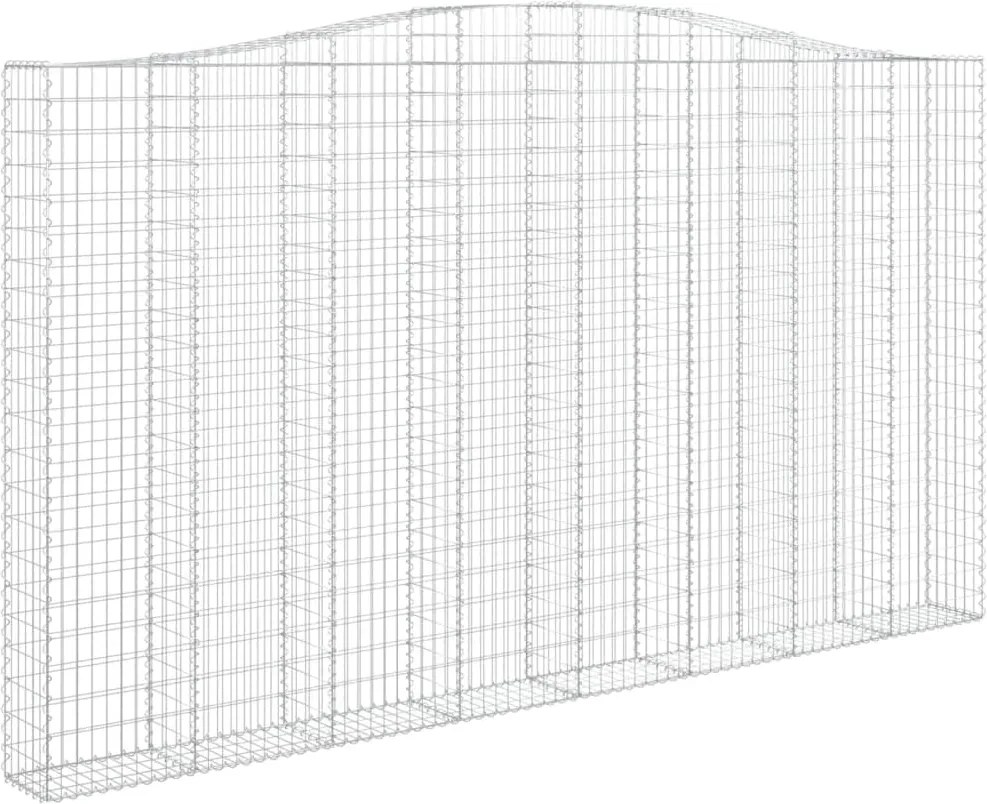 vidaXL Coș gabion arcuit 400x30x220/240 cm fier galvanizat