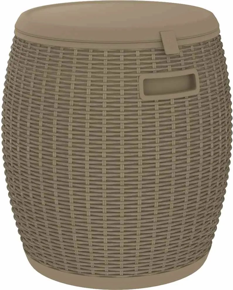 vidaXL Cutie depozitare de grădină 4 în 1, maro deschis, polipropilenă