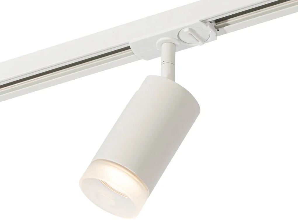 Spot modern cu inel alb pentru sistem de șină monofazat GU10 50mm - Iconic Jeana
