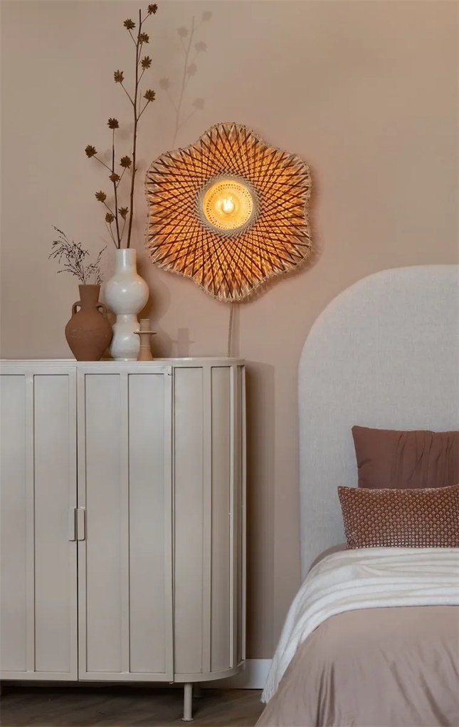 Aplica de perete Eco, Bambus, Madura natural/maro, M