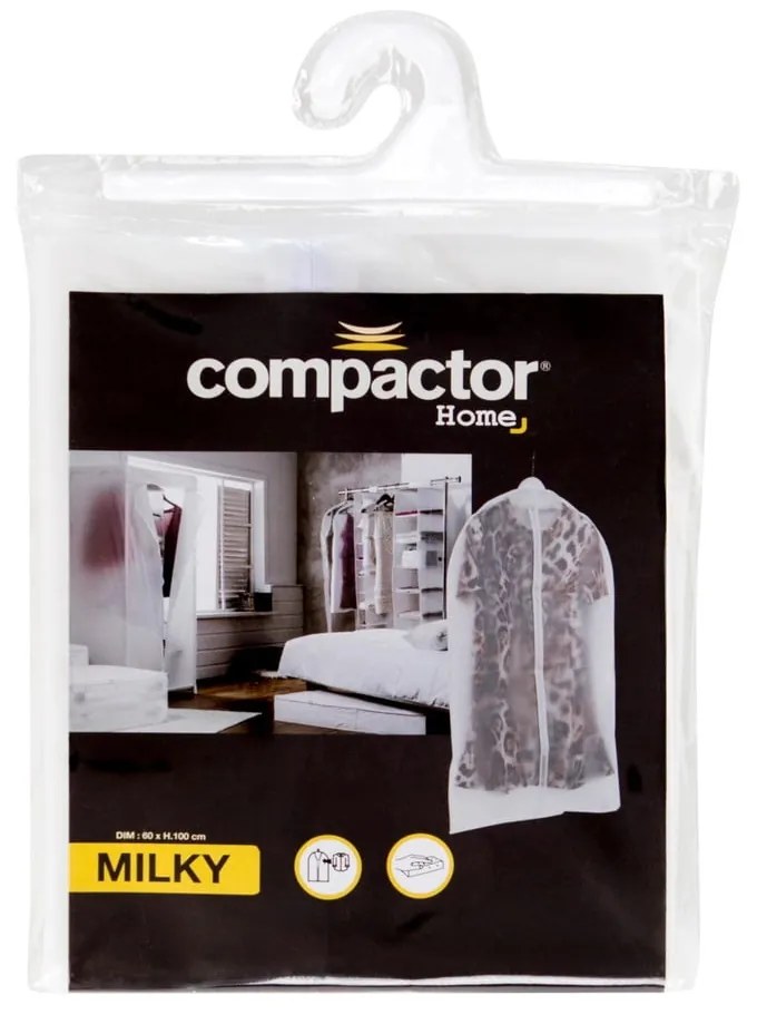 Husă de protecție pentru haine de agățat Compactor Milky