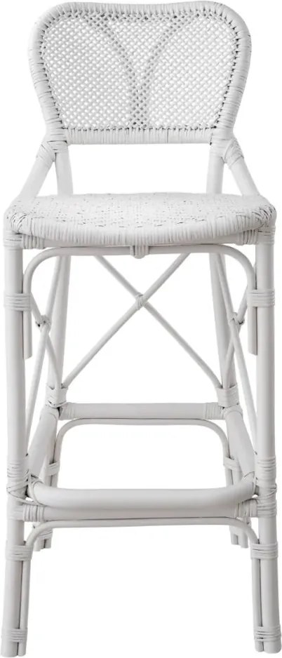 Scaun de bar din ratan design LUX, Colony alb