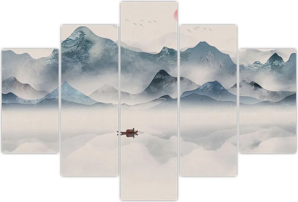 Tablou - Valea munților albaștri (150x105 cm)