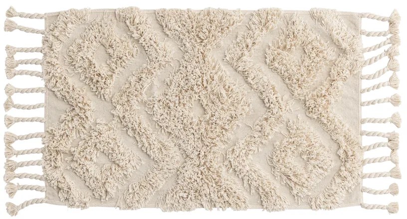 Covor crem cu ciucuri HILMA 50 x 80 cm