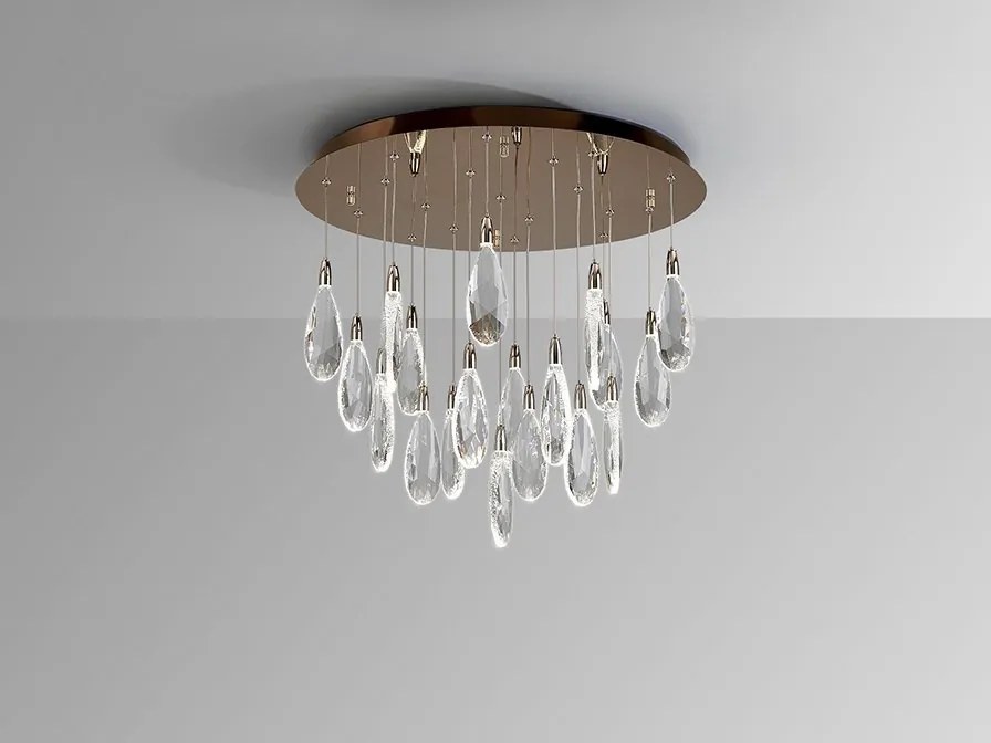 Plafoniera cu 19 pendule LED CCT cu telecomanda Lagrimas