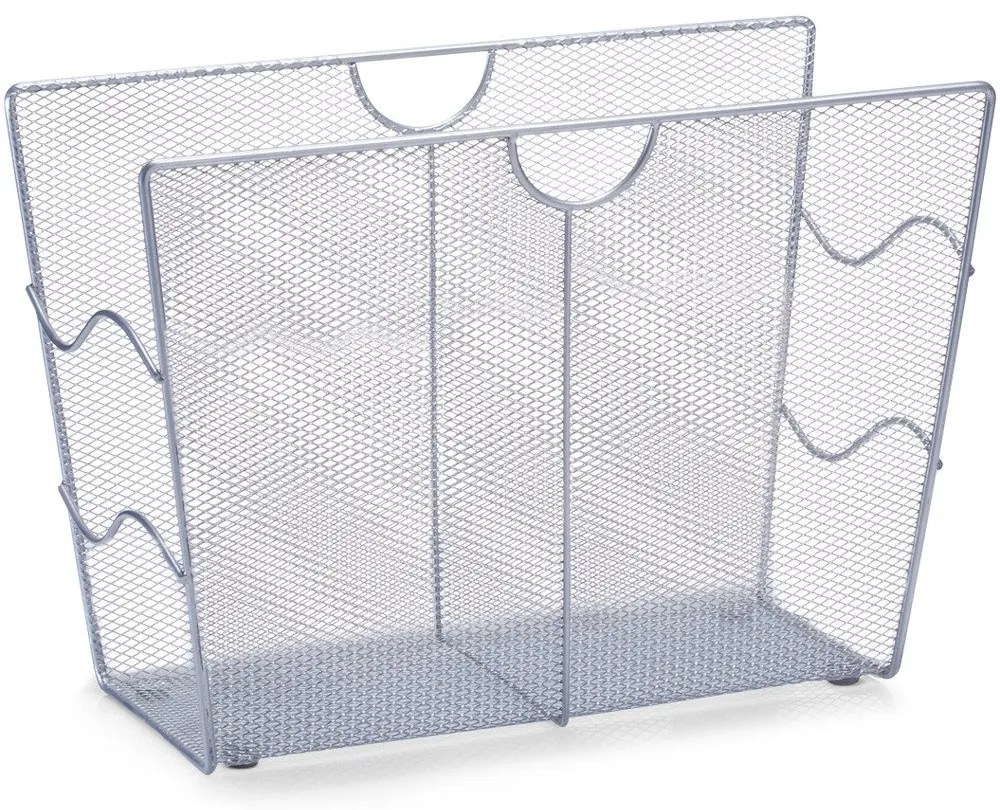 Suport metalic pentru ziare, coș pentru ziare, ZELLER, gri