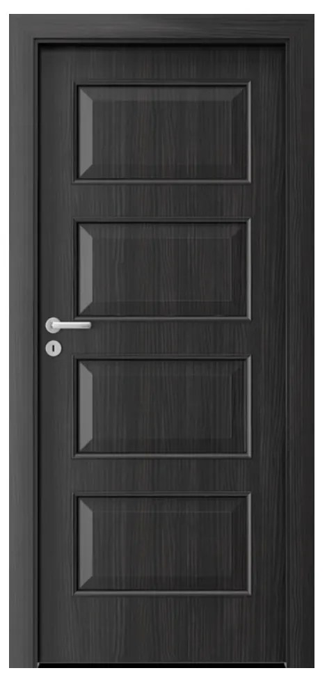 Usa Interior din MDF Porta Laminate CPL Model 5.1 (Culoare: Alb, Toc: Reglabil 10 cm, Maner: Patrat argintiu crom, Dimensiune: 70 cm)