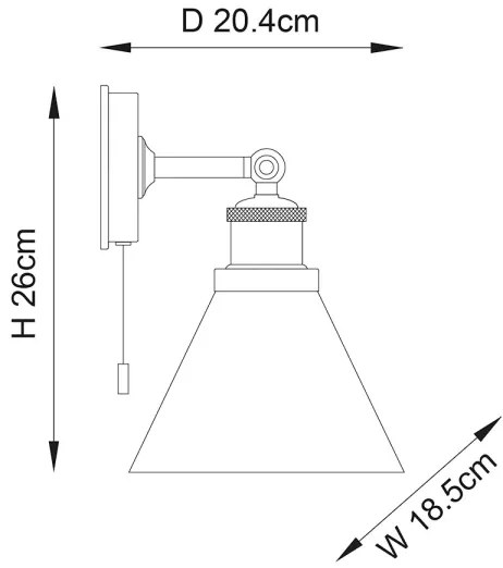 Endon 95513 - Aplica de perete pentru baie TOULON 1xE27/10W/230V IP44 crom lucios